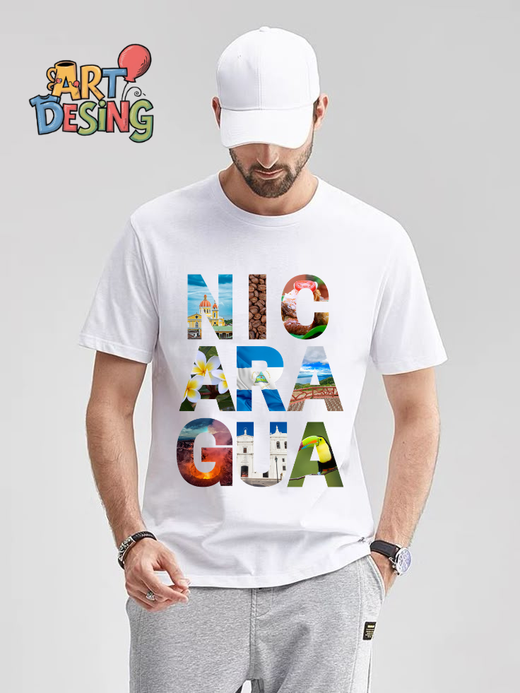 Camiseta Unisex Letras Nic con Diseños